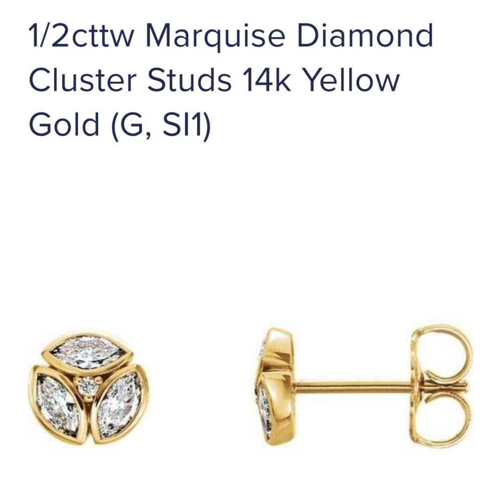 Stunning 1/2cttw Jared Diamond Earrings - Picture 2 of 11